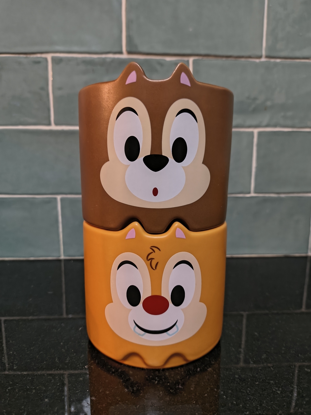 Disney Parks Chip And Dale Stackable Mug Set